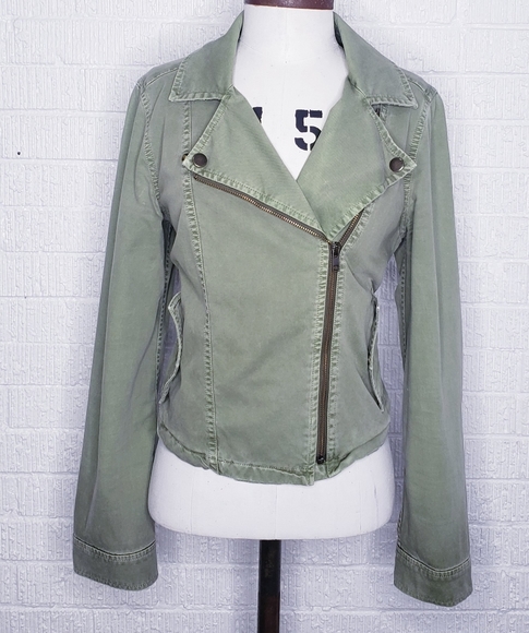 Madewell Jackets & Blazers - Madewell moto jacket army green